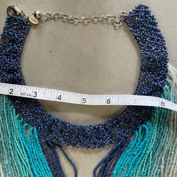 Chicos Ombré Statement Strands Of Glass Beads, Tiny Cz & Layers Of Gorgeousness - Picture 8 of 10